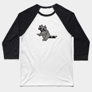 Origami Raccoon Baseball T-Shirt